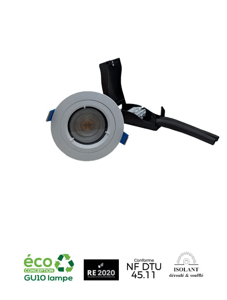Système MBF, Spot LED conforme RE2020, RT20212, BBC, recouvrable d'isolant déroulé et soufflé - AeroSpot®